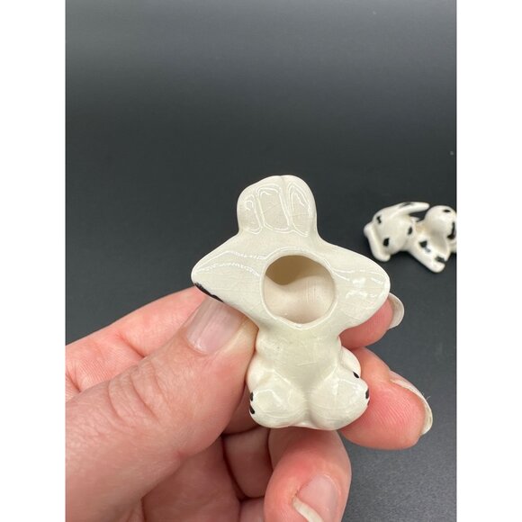 Vintage Ceramic Hound Dog Figurines Set of 4 Floppy Ear Hand Painted‎ - Picture 6 of 9